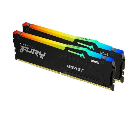 Cumpara Memorie RAM Kingston FURY Beast RGB, DDR5 SDRAM, 5600 MHz, 64GB (2x32GB), KF556C36BBE2AK2-64 in Moldova