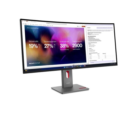 Cumpara 39,7" Monitor Lenovo ThinkVision P40WD-40, IPS 5120x1440 DQHD, Negru in Moldova