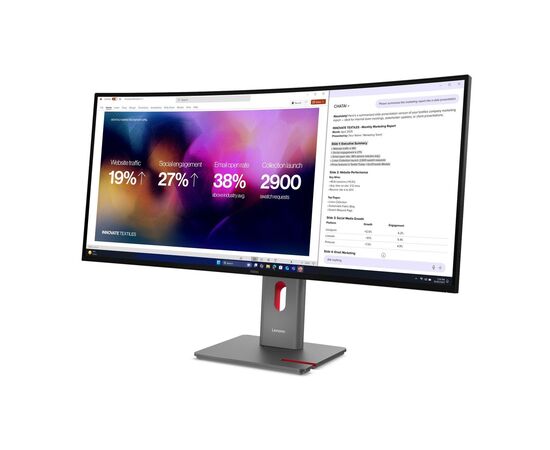 Cumpara 39,7" Monitor Lenovo ThinkVision P40WD-40, IPS 5120x1440 DQHD, Negru in Moldova