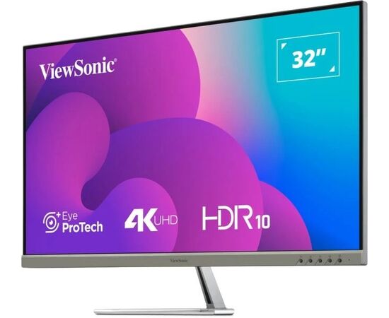 Cumpara 31,5" Monitor ViewSonic VX3276-4K-MHD-2, VA 3840x2160 4K UHD, Argintiu | Negru in Moldova