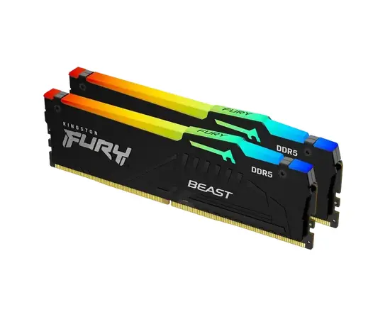 Cumpara Memorie RAM Kingston FURY Beast RGB, DDR5 SDRAM, 6400 MHz, 32GB (2x16GB), KF564C32BBEAK2-32 in Moldova