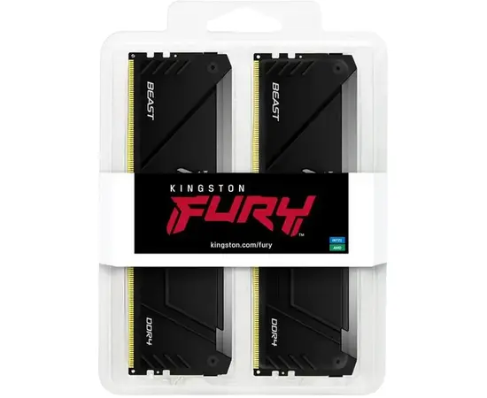 Cumpara Memorie RAM Kingston FURY Beast RGB, DDR4 SDRAM, 3200 MHz, 32GB (2x16GB), KF432C16BB12AK2/32WP in Moldova