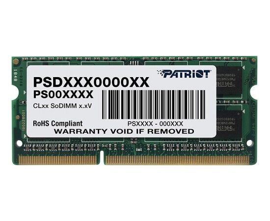 Cumpara Memorie RAM Patriot Signature Line, DDR3 SDRAM SO-DIMM, 1600 MHz, 8GB, PSD38G1600L2S in Moldova