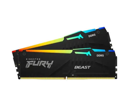 Cumpara Memorie RAM Kingston FURY Beast RGB, DDR5 SDRAM, 5600 MHz, 64GB (2x32GB), KF556C36BBE2AK2-64 in Moldova