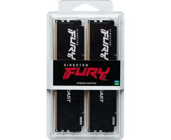 Cumpara Memorie RAM Kingston FURY Beast, DDR5 SDRAM, 6000 MHz, 16GB (2x8GB), KF560C30BBEK2-16 in Moldova