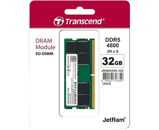 Cumpara Memorie RAM Transcend JetRam, DDR5 SDRAM SO-DIMM, 4800 MHz, 32GB, JM4800ASE-32G in Moldova