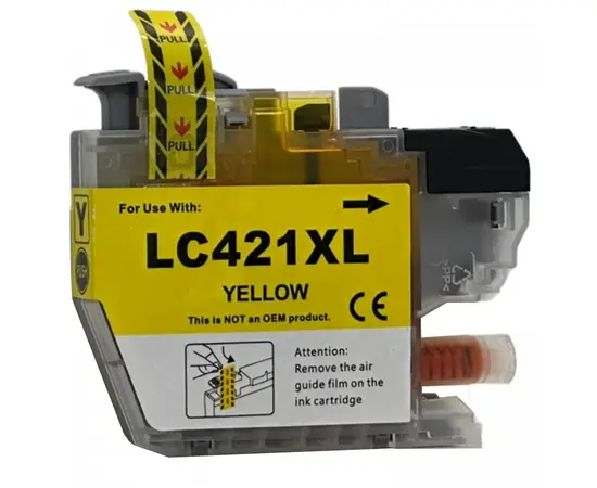 Cumpara Cartuș cu cerneală Brother LC-421 Yellow, compatibil in Moldova