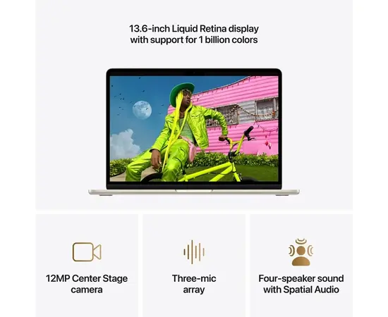 Cumpara Laptop 13,6" Apple MacBook Air 13.6, Starlight, M5 (10CPU/8GPU), 16GB/512GB, macOS in Moldova