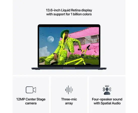 Cumpara Laptop 13,6" Apple MacBook Air 13.6, Midnight, M5 (10CPU/8GPU), 16GB/512GB, macOS in Moldova